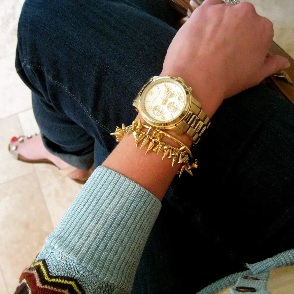 C. Style Blog: A New Look for Me and You www.shopcstyle.com, c-style blog, c. style blog, carly lee, carly lee houston, carley lee, carly sundstrom lee, stella and dot's renegade cluster bracelet, brittney jaggard, stella and dot gold bracelet, missoni target cardigan, target sweater, micheal kors gold watch, zara sandals with diamonds, flat sara sandals with diamonds