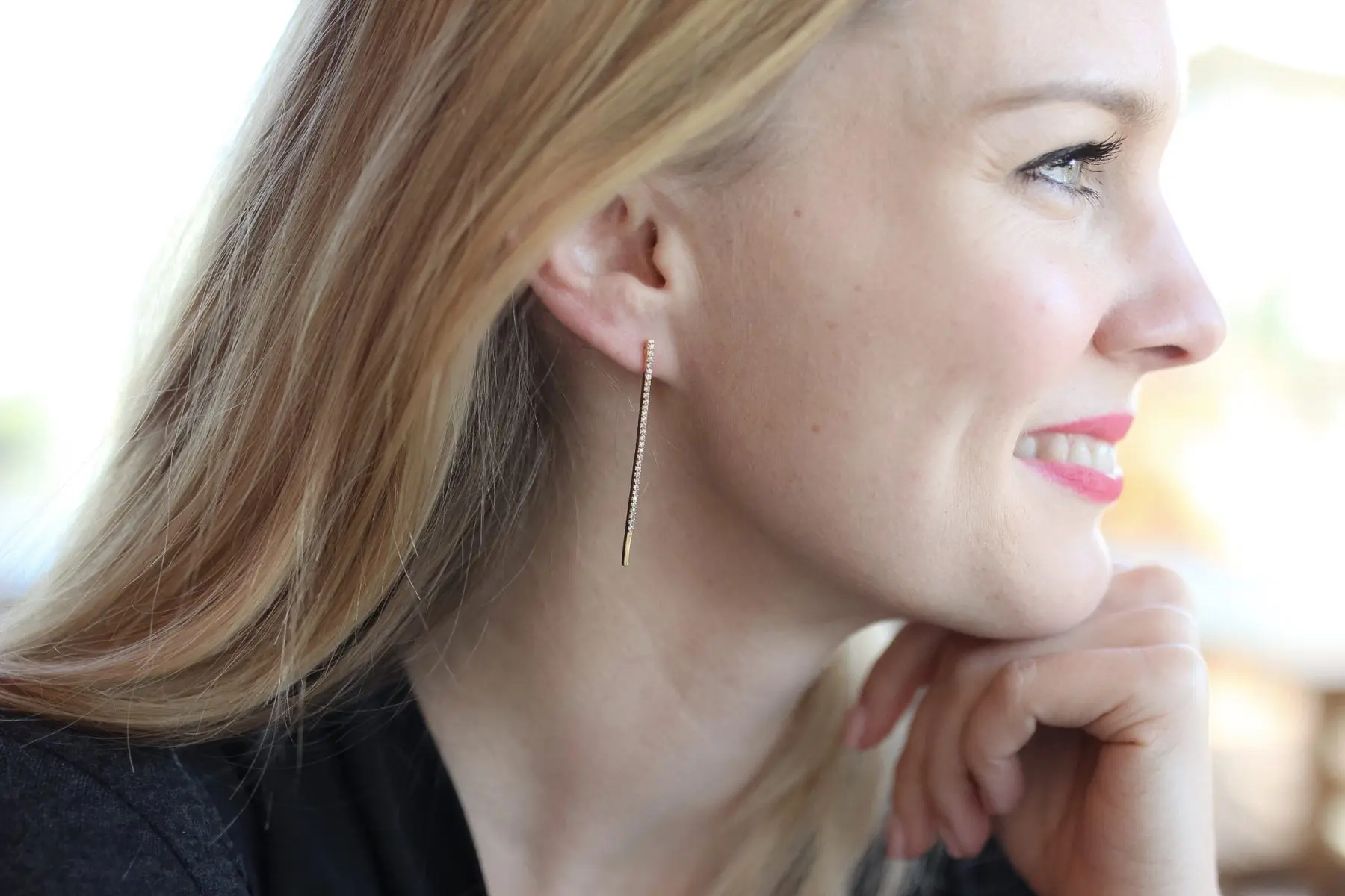 Nordstrom Ettika Crystal Bar Drop Earrings