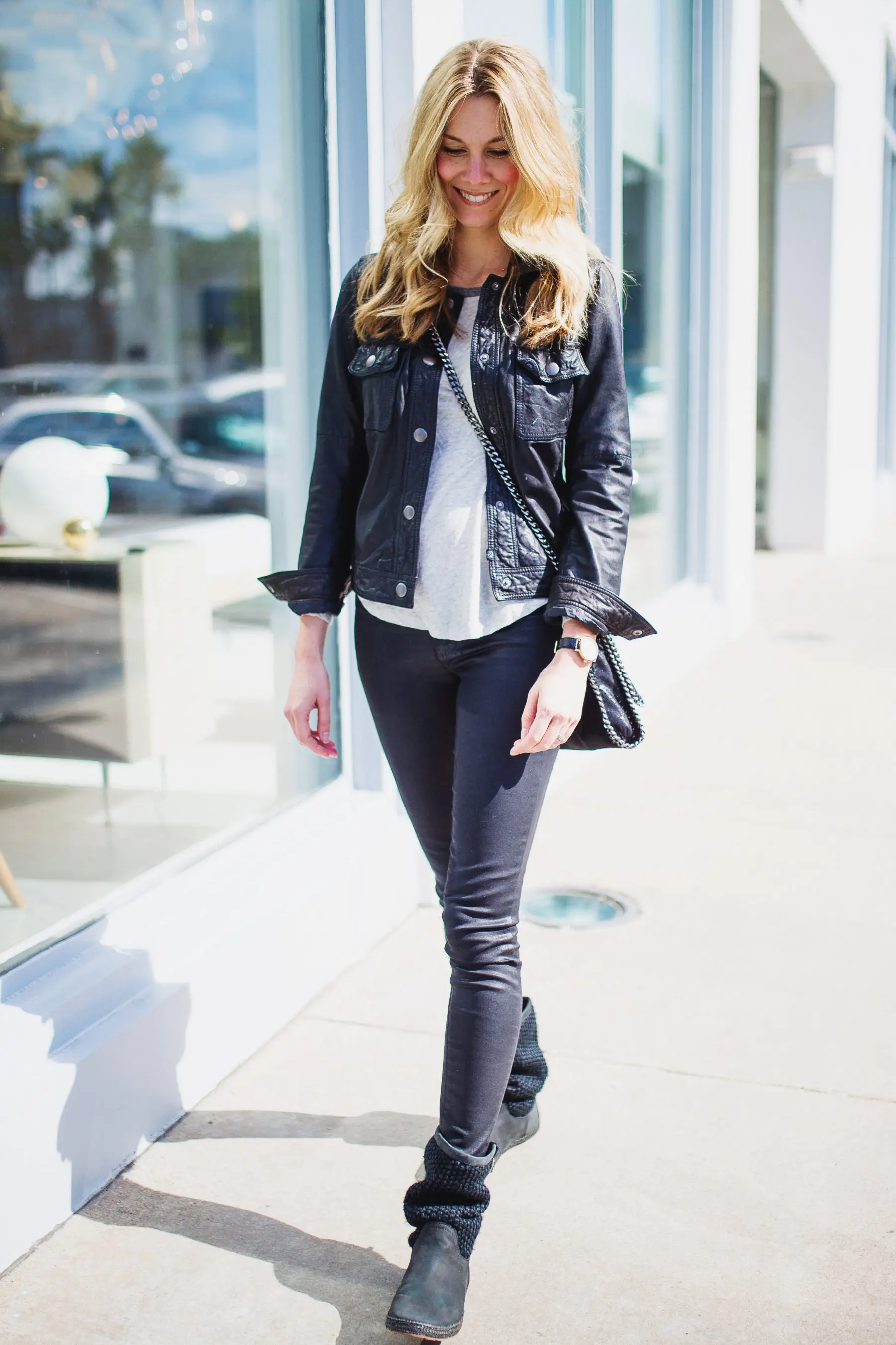 PAIGE Verdugo Coated Ankle Skinny Jeans (Black Fog Luxe Coated) (Nordstrom Exclusive)