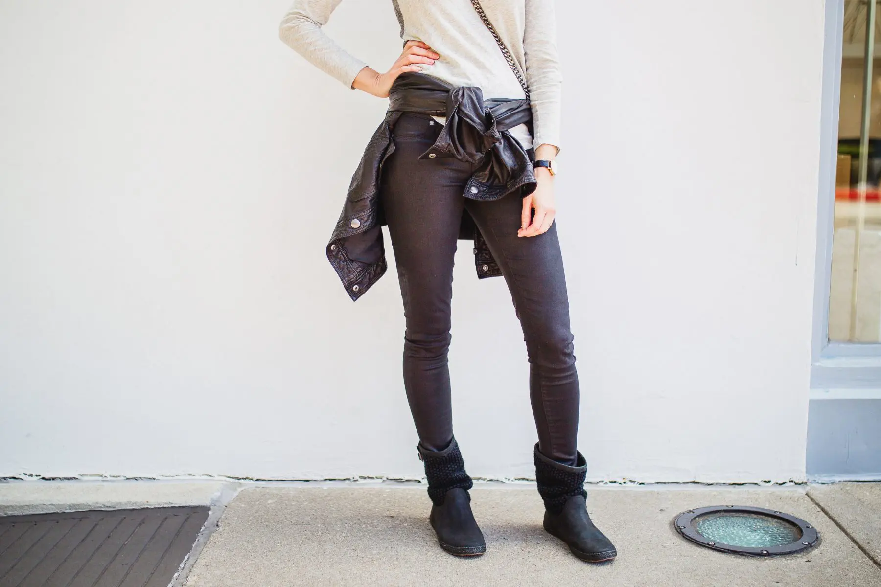 PAIGE Verdugo Coated Ankle Skinny Jeans (Black Fog Luxe Coated) (Nordstrom Exclusive)