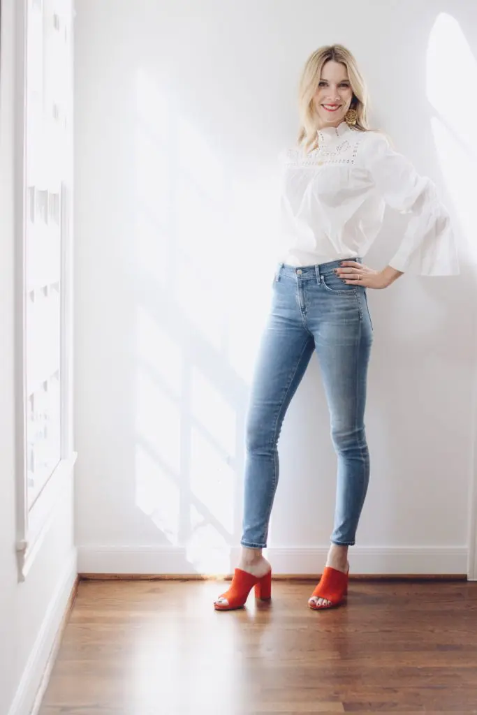 Free People Eternity Blouse Citizens of Humanity Jeans M Gemi Shoes